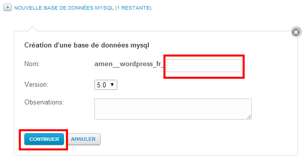 Bases de données MySQL pour 2